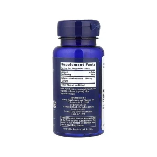 Вітамінно-мінеральний комплекс Life Extension Дегідроепіандростерон, 100 мг, DHEA, 60 вегетаріанських кап (LEX-16896)