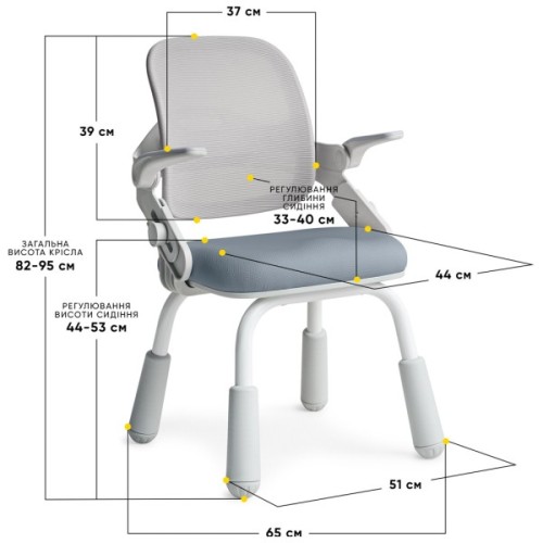 Дитяче крісло Mealux Neo Air Static Dark Blue (Y-306 DBG)