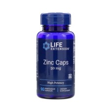 Мінерали Life Extension Цинк високої ефективності, Zinc Caps, High Potency, 50 мг, 9 (LEX-18139)
