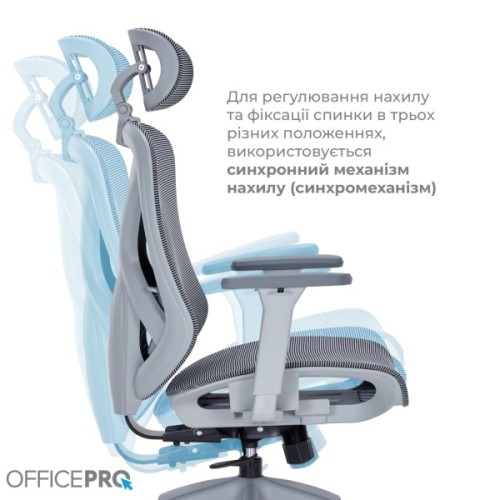 Офісне крісло OfficePro Atlas OC630G-DG-DG (OC630-G-DG-DG)