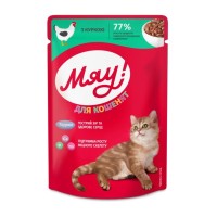 Вологий корм для кішок Мяу! З куркою для кошенят 85 г (4820269143005)