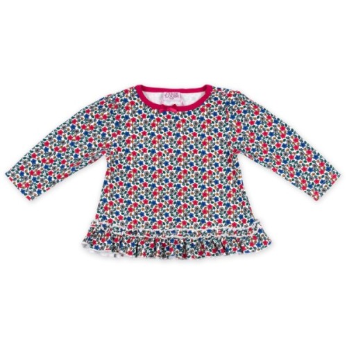 Набір дитячого одягу Luvena Fortuna для дівчаток: кофточка, штанці і хутряна жилетка (G8070.18-24)