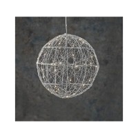 Прикраса декоративна Luca Lighting Куля Срібна D25 см 30 led (8718861660951)
