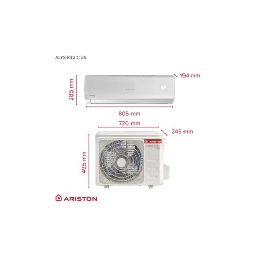 Кондиціонер Ariston ALYS R32 C 25 MUD0 (3381411)