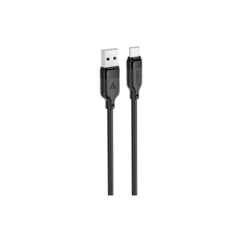 Дата кабель USB 2.0 AM to USB-C 1.2m 3A TPE black Acefast (6974316283812)