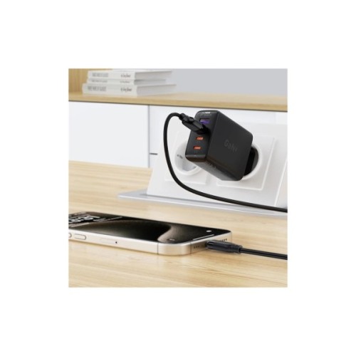 Дата кабель USB 2.0 AM to USB-C 1.2m 3A TPE black Acefast (6974316283812)