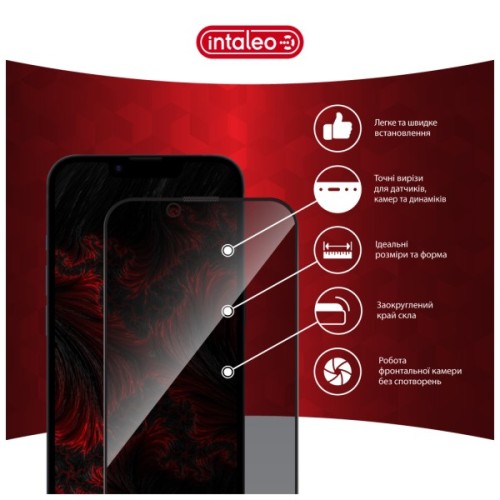 Скло захисне Intaleo Privacy Apple iPhone 14 Plus Black (1283126621390)