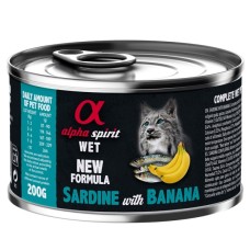 Консерви для котів Alpha Spirit Sardine with Banana for Adult Cat 200 г (8437015969190)