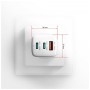 Зарядний пристрій AXAGON 1xUSB + 2xUSB-C 65W QC4+ PD3.0 PPS white (ACU-DPQ65W)