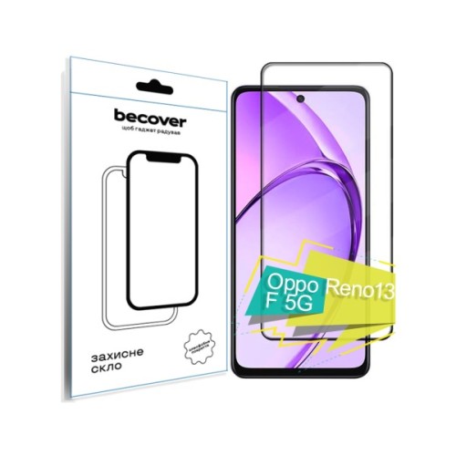Скло захисне BeCover Oppo Reno13 F 5G Black (713420)