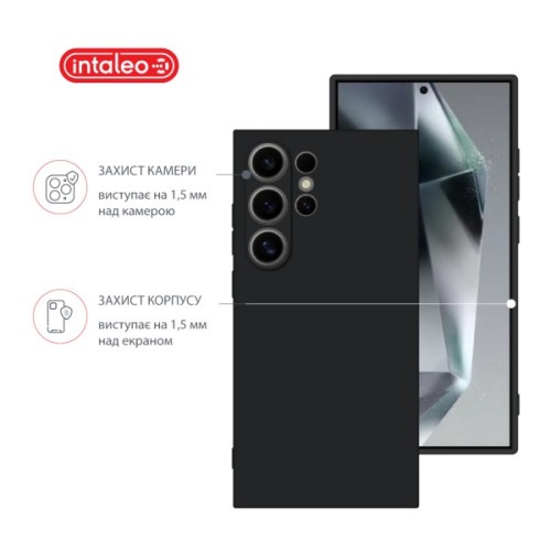 Чохол до мобільного телефона Intaleo Silicone Samsung Galaxy S24 Ultra Black (1283126600425)