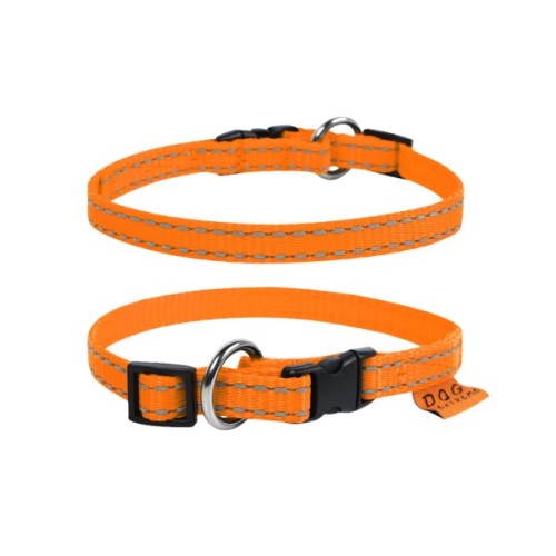 Нашийник для тварин Dog Extreme з нейлону регульований Ш 10 мм Д 20-30 см помаранчевий (42844)