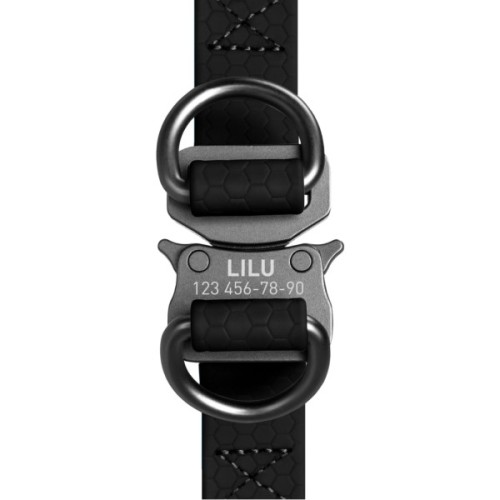 Шлея для собак WAUDOG Waterproof з QR-паспортом L Ш 25 мм Д 60-90 см чорна (27671)