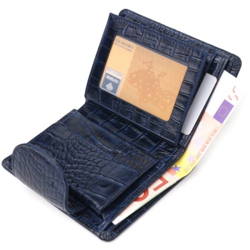 Гаманець Canpellini З натуральної шкіри Синій (21677)