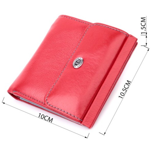 Гаманець ST Leather З натуральної шкіри Червоний (19496)