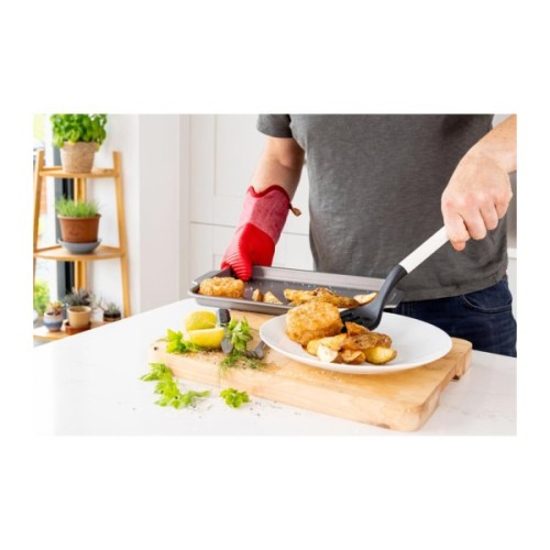 Лопатка кухонна KitchenAid Classic з прорізами 34 см білий (KHA002OHPNG)