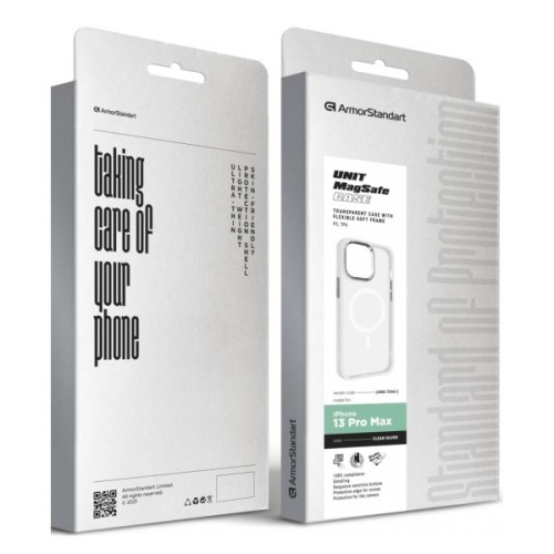 Чохол до мобільного телефона Armorstandart Unit MagSafe Apple iPhone 13 Pro Max Matte Clear Silver (ARM70461)