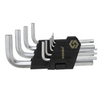 Ключ Sigma набір шестигранних 9шт 1.5-10мм CrV, короткі (4022011)