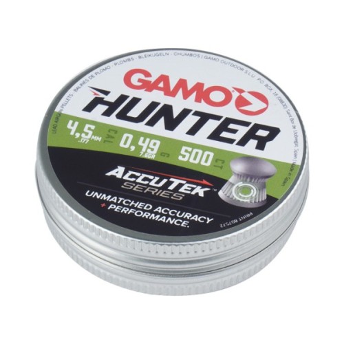 Пульки Gamo Hunter AccuTek 4,5 мм 0,49 г 500 шт (6320834-AK)