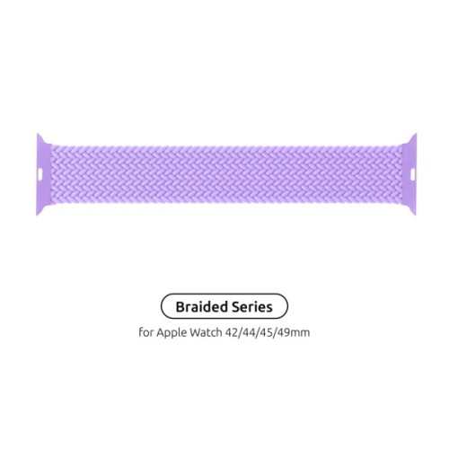 Ремінець до смарт-годинника Armorstandart Braided Solo Loop для Apple Watch 49/46/45/44/42 (Series 1-3) Lavender Grey Size 10 (172 mm) (ARM64909)