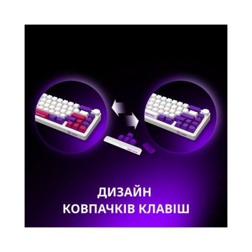 Клавіатура Lorgar KBP70MW Pro RGB Wireless/Bluetooth/USB UA White (LRG-KBP70MW-WH-US)