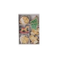 Прикраса декоративна Chomik Новорічні атрибути, дерево, 18шт, кольорові (5900779897052_1)