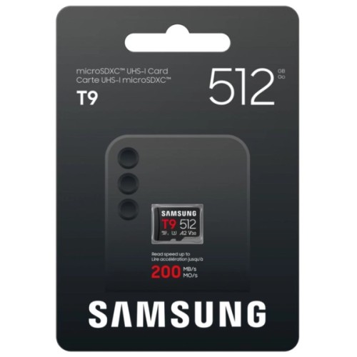 Карта пам'яті Samsung 512GB microSDXC class 10 UHS-I U3 V30 A2 T9 (MB-MH512T/WW)