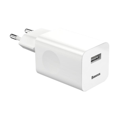 Зарядний пристрій Baseus 1xUSB 18W white (CCALL-BX02)
