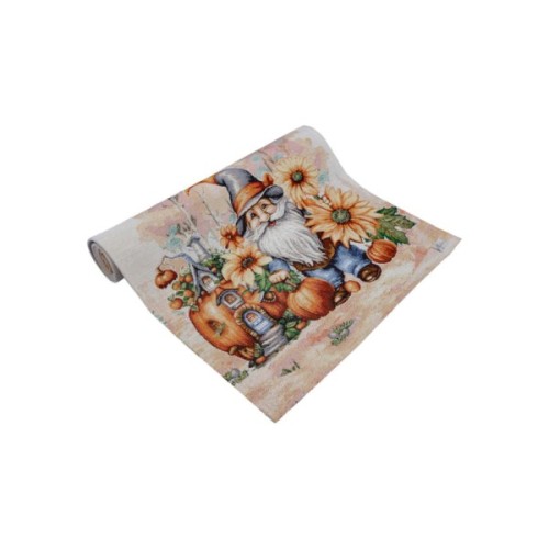 Доріжка на стіл Прованс гобеленова Гарбузові гноми 40х140 (036202)