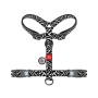 Шлея для собак WAUDOG H-подібна анатомічна Nylon з QR адресником "Зебра" пластиковий фастекс XL (347-0055)