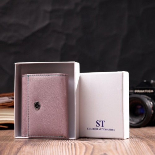 Гаманець ST Leather З натуральної шкіри Бежевий (19503)