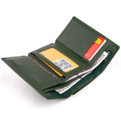 Гаманець ST Leather Зі шкіри унісекс Зелений (19332)
