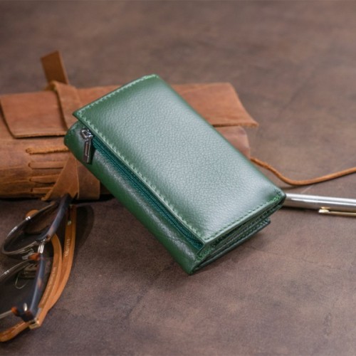 Гаманець ST Leather Зі шкіри унісекс Зелений (19332)