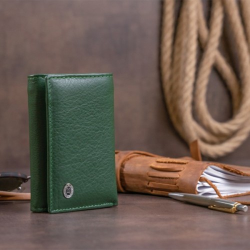 Гаманець ST Leather Зі шкіри унісекс Зелений (19332)