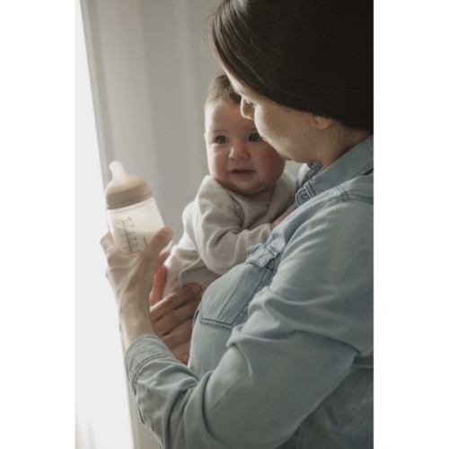 Пляшечка для годування Suavinex Zero. Zero Beige 180 мл, повільний потік (308413)