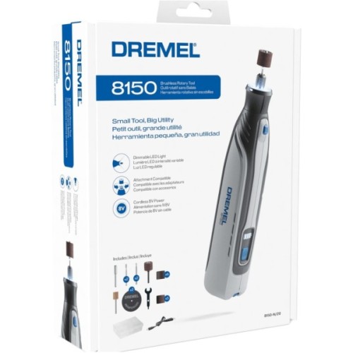 Гравер Dremel 8150-20 7.2В 1х2Ah, 5000-30000об/хв, LED-світло ЗП, 0.43кг (F.013.815.0JA)