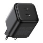 Зарядний пристрій Ugreen X526 2xUSB-C PD45W GaN black (65058)