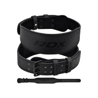 Атлетичний пояс RDX 4 шкіряний Full Black XL (WBS-4FB-XL)