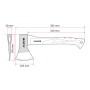 Сокира Alloid Pro, ручка з фібергласу, 600г, 37см (AF-7014600)