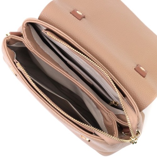 Сумка Vintage З короткою ручкою з натуральної шкіри Коричнева (22668)