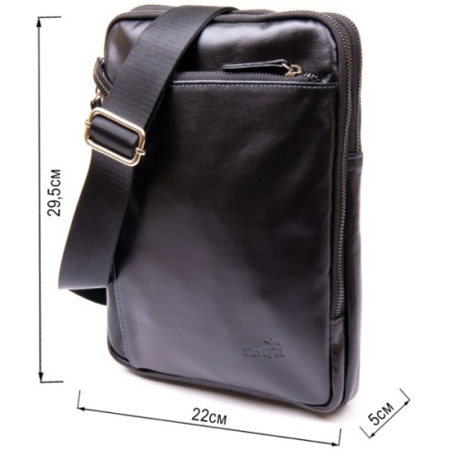 Сумка Shvigel З натуральної шкіри Чорна (11281)