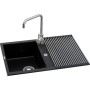 Мийка кухонна GRANADO комплект VALENCIA black shine_чаша ліворуч (ksg0701L)