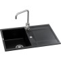 Мийка кухонна GRANADO комплект VALENCIA black shine_чаша ліворуч (ksg0701L)