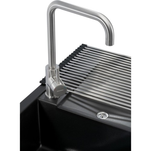 Мийка кухонна GRANADO комплект VALENCIA black shine_чаша ліворуч (ksg0701L)