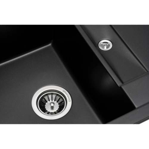 Мийка кухонна GRANADO комплект VALENCIA black shine_чаша ліворуч (ksg0701L)