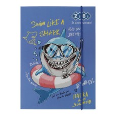 Папка для зошитів ZiBi В5+ SHARK картонна, на гумках (ZB.14961)
