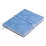 Тижневик Buromax недатований VELOUR, A5, блакитний, штуч.шкіра, 336 сторінок (BM.20770-14)