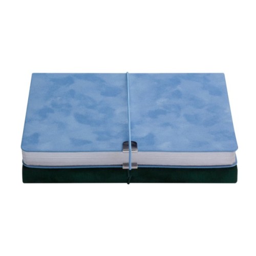 Тижневик Buromax недатований VELOUR, A5, блакитний, штуч.шкіра, 336 сторінок (BM.20770-14)