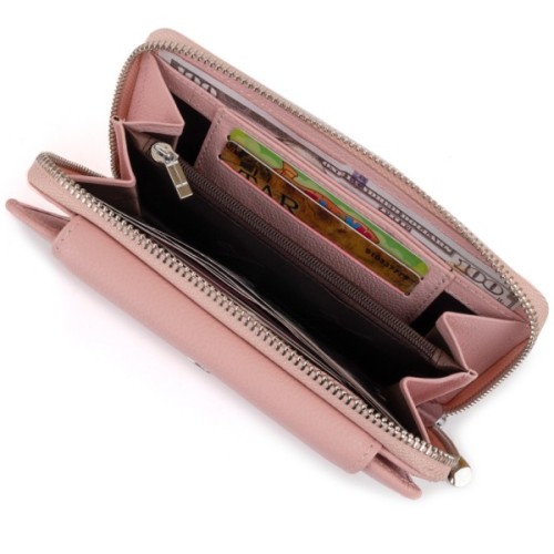 Гаманець ST Leather Зі шкіри Рожевий (19344)