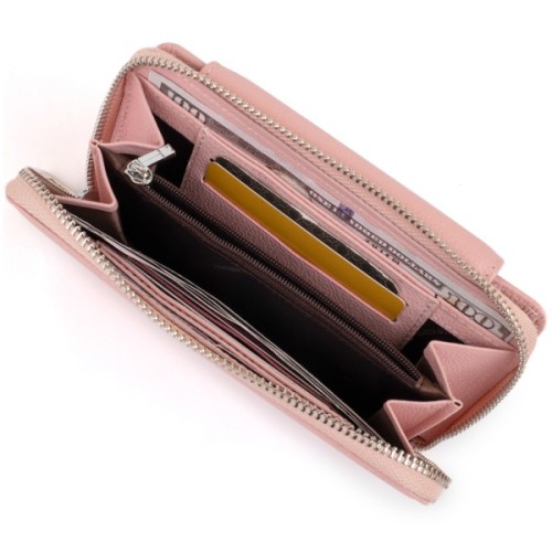 Гаманець ST Leather Зі шкіри Рожевий (19344)